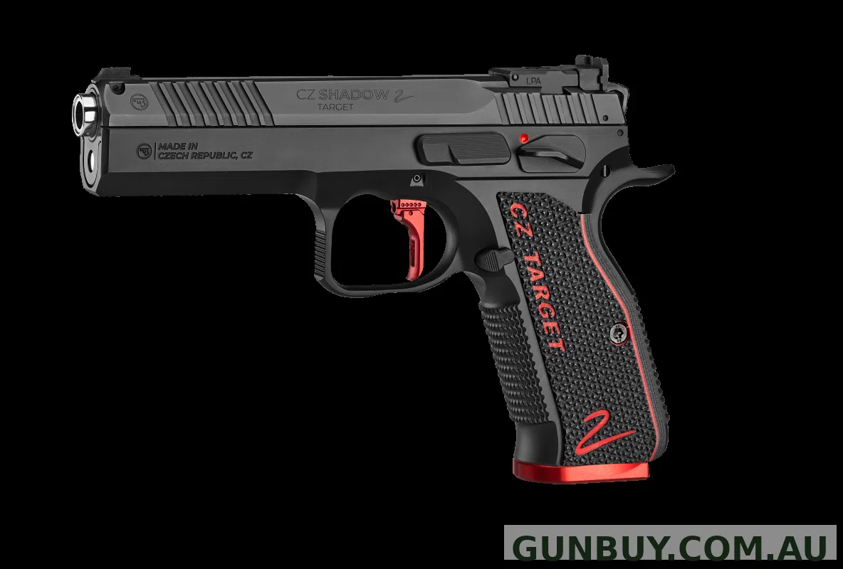 CZ 75 SP-01 SHADOW 2 TARGET 5 INCH BLACK / RED GRIP