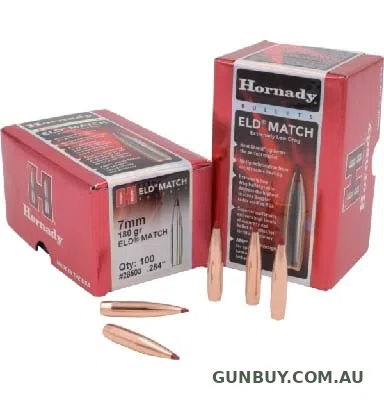 Hornady 7mm cal 180 gr ELD Match Projectiles 100pk