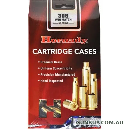 Hornady 308 Win Match Unprimed Cases (50 Pieces)