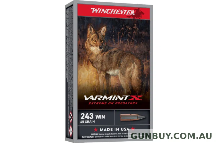 Winchester VARMINT X 243 Win 65GR POLY TIP (20 PACK)