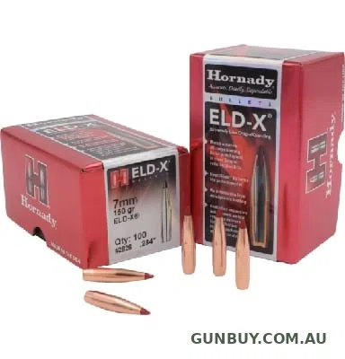 Hornady 7mm cal 150 gr ELD-X Projectiles 100 pack