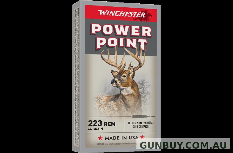 Winchester Power Point 223Rem 64gr 20pk - Shooter's Delight