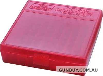 MTM Small Pistol Box 100 Round Red