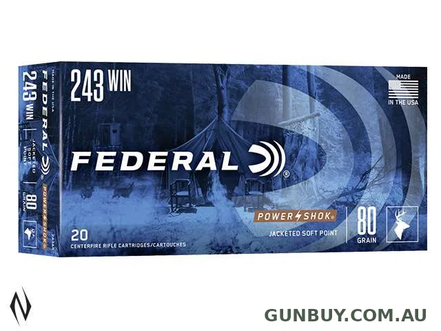 Federal 243 WIN 80GR SP POWER-SHOK (20)