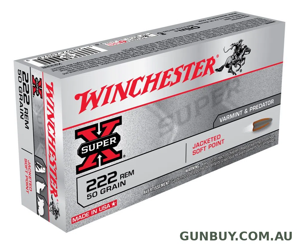 Winchester Super X 222Rem 50gr PSP (20 Rounds)