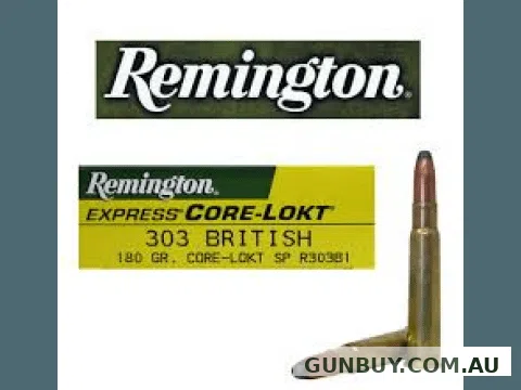 Remington 303 British 180Grs SP Core-Lokt (20 Rounds)