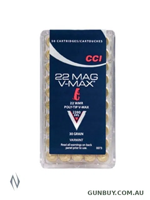 CCI 22WMR V-MAX 30GR 2200FPS 50PK