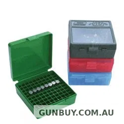 MTM 44 MAG 50 RD HINGED TOP AMMO BOX (CLEAR GREEN)