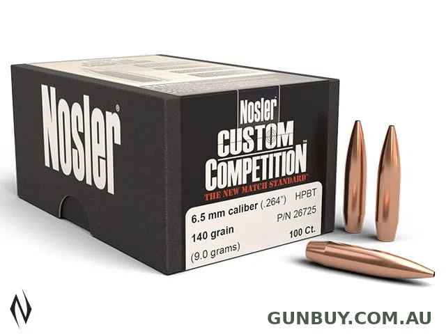 Nosler 6.5mm 140gr HPBT Custom Comp 250pk
