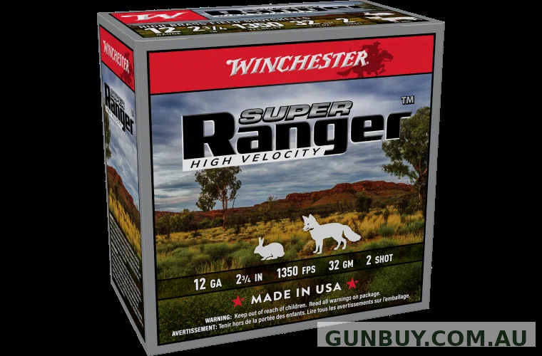 Winchester Super Ranger 12G Number 2 Shot 2-3/4 Inch 32gm (25 Rounds)