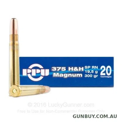 PRVI PARTIZAN 375 H&H MAG 300GR SP (20 ROUNDS)