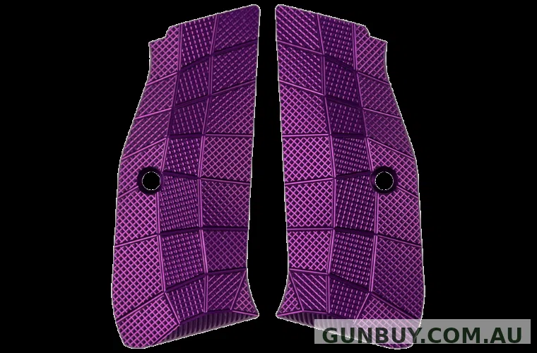 LokGrip CZ Shadow 2 Palmswell GridLOK Aluminium Purple - Full size, no Magwell