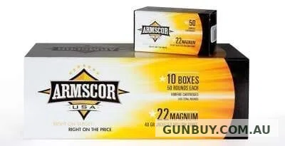 Armscor .22 Magnum RX 40gr High Velocity Hollow Point (500 Pack)