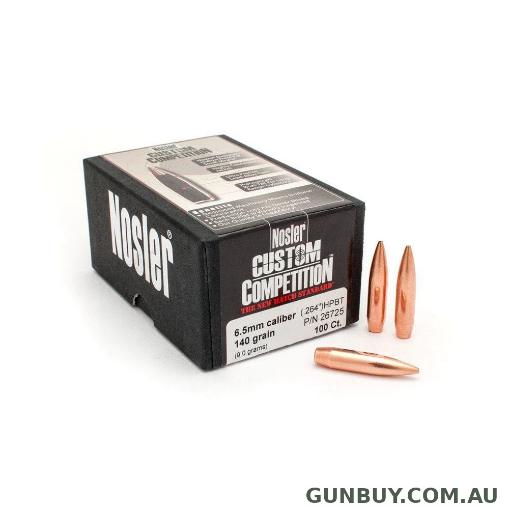 Nosler 6.5mm 140gr HPBT Custom Comp 100pk