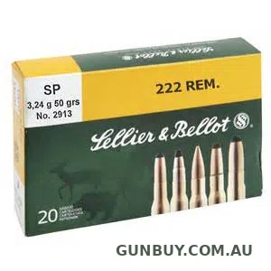 Sellier & Bellot 222 Rem 50gr SP 20 Pack