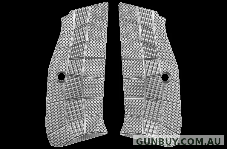 LokGrip CZ Shadow 2 Palmswell GridLOK Aluminium Raw - Full size, no Magwell
