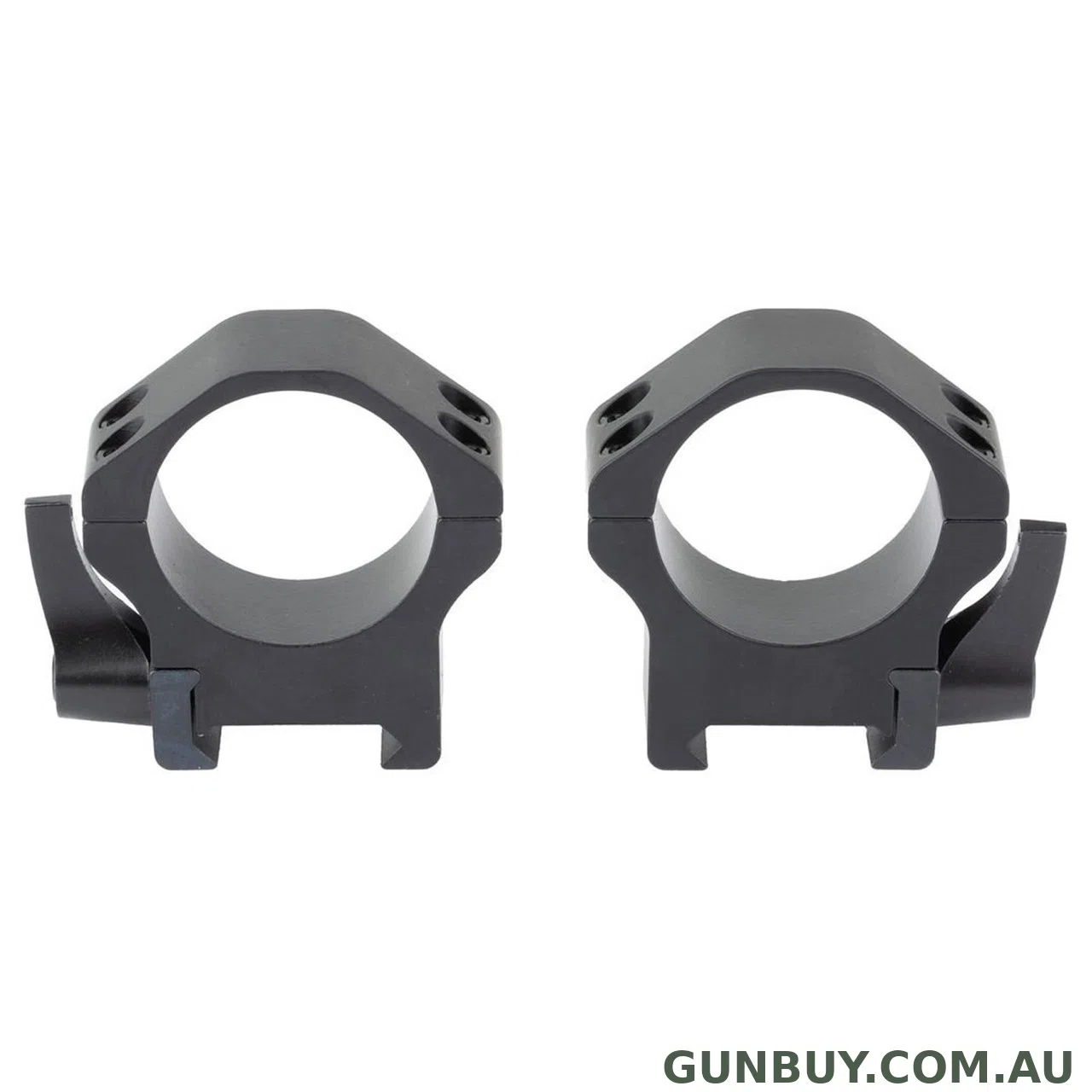 Warne Horizontal 30mm High Matte Rings QD
