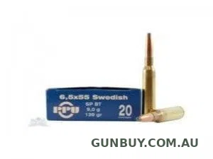 PPU 6.5x55 139gr Soft Point Boat Tail (20 Rounds)