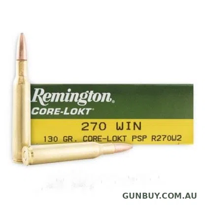 Remington 270 Win 130gr PSP Core-Lokt 20 Rounds