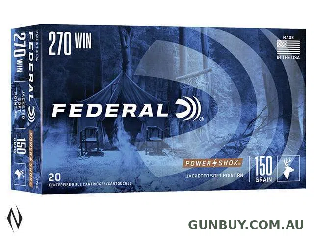 Federal 270 WIN 150GR SP POWER-SHOK 20 PACK