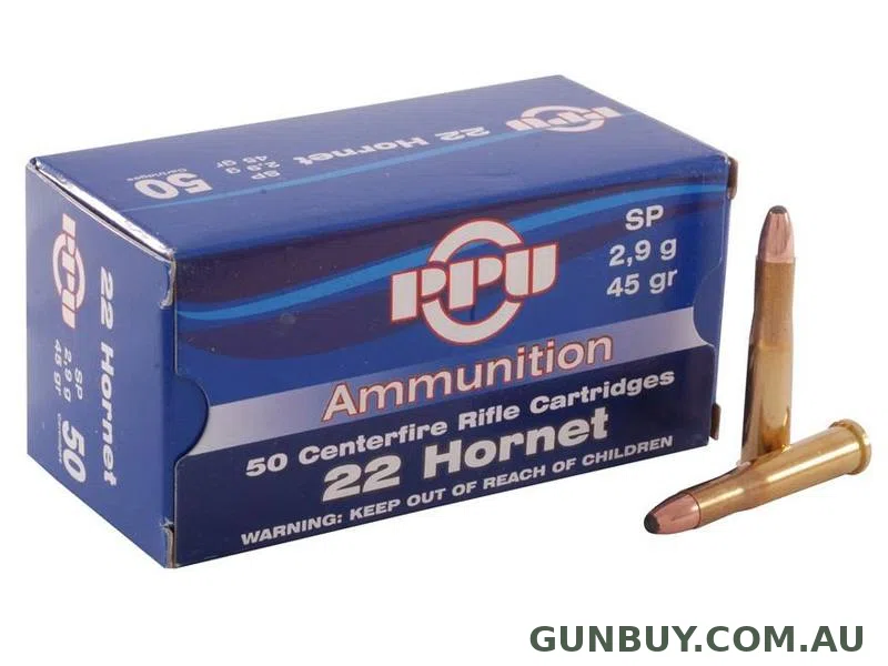 PPU 22 Hornet 45gr Soft Point (50 Pack)