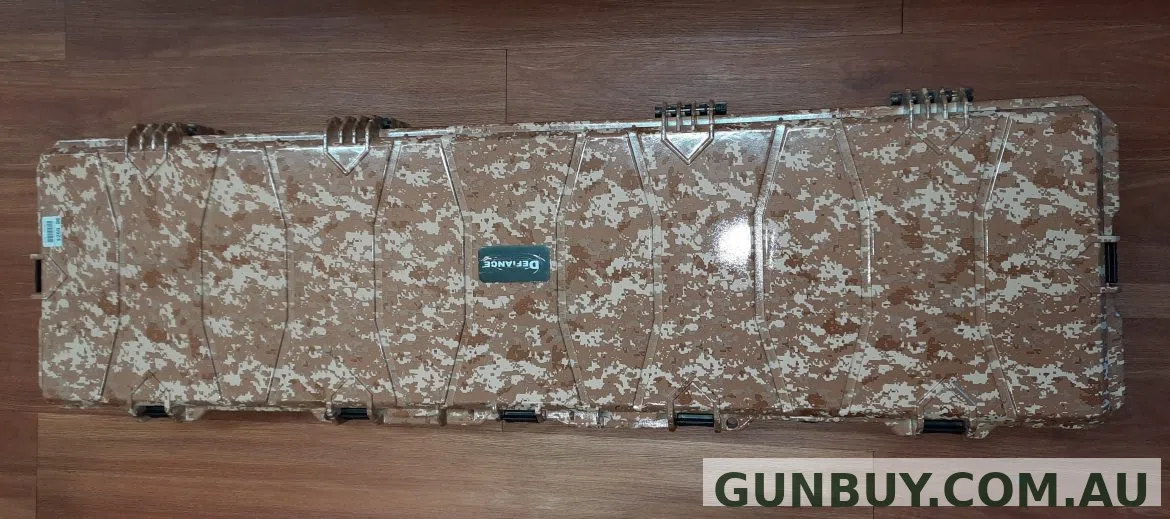 DEFIANCE TAN CAMO POLY HARD CASE - Shooter's Delight