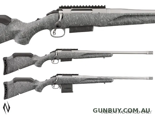 Ruger American Gen II Std Grey 20 Inch Muzzle Brake 3 Shot