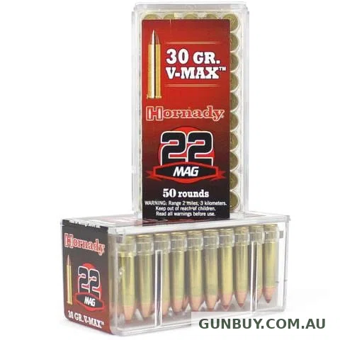 Hornady 22 WMR 30 gr V-Max Ammo 50 pack