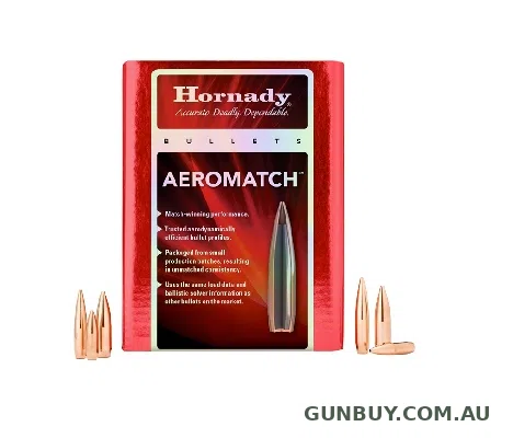 Hornady 6.5mm .264 140 gr HHB AeroMatch - 500 Bullets