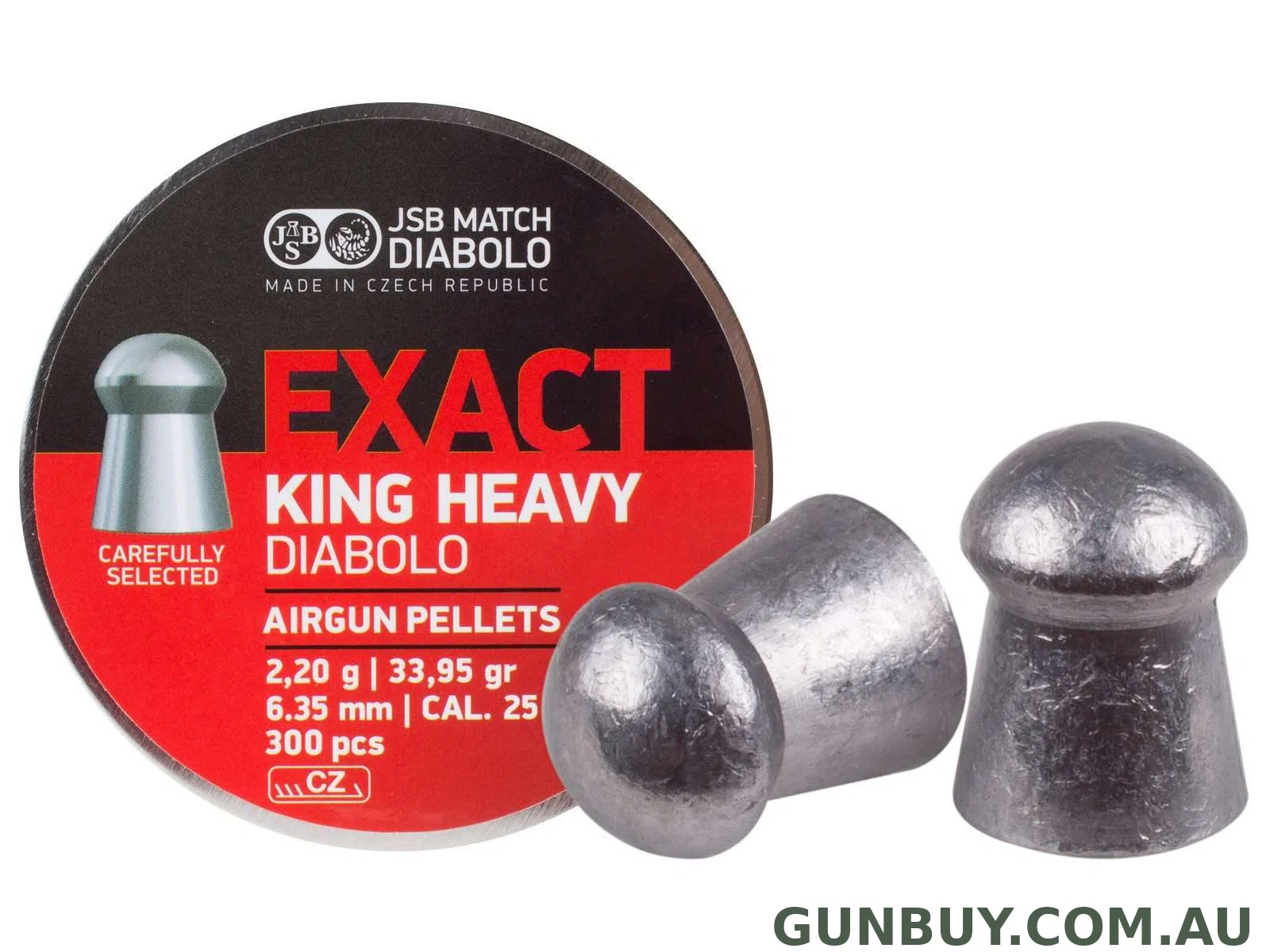 FX JSB Exact Heavy King .25 CAL 33.95gr 300 Rounds