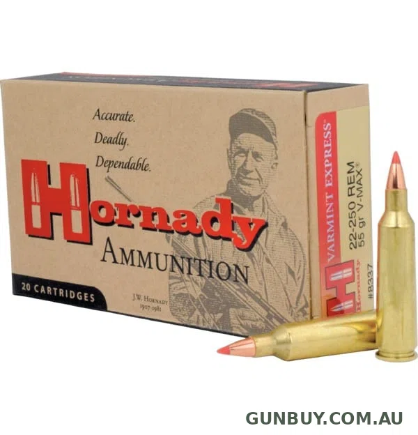 Hornady 22-250 REM 50GR V-MAX 50 ROUNDS