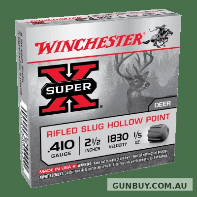 Winchester Super X 410G Rifled Slug 2-1/2 Inch 6gm (5 Rounds)