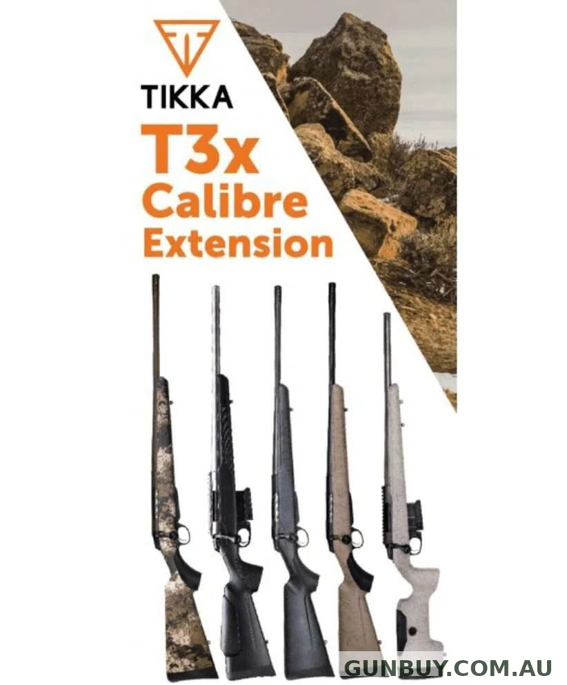 Tikka T3x Roughtech Desert Tan 1 in 8 twist 22.4 inch D18 profile Muzzle Brake
