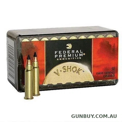 FEDERAL 17GR VMAX 2550FPS (50 rounds)