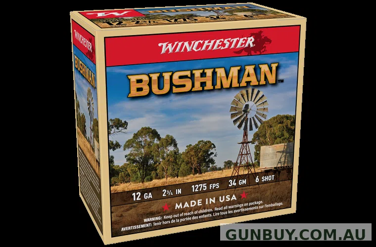 Winchester Bushman 6 2-3/4 Inch 34gm (250 Rounds)