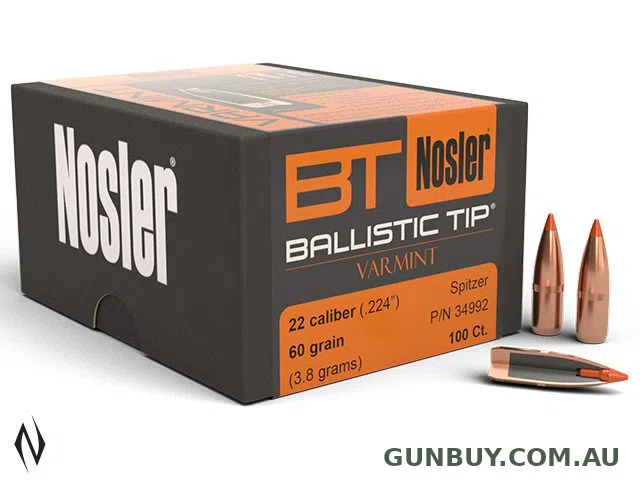 Nosler 224 60gr Ballistic Tip 100pk