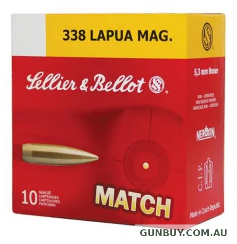 Sellier and Bellot 338 Lapua Magnum 250gr HPBT (10 Rounds)