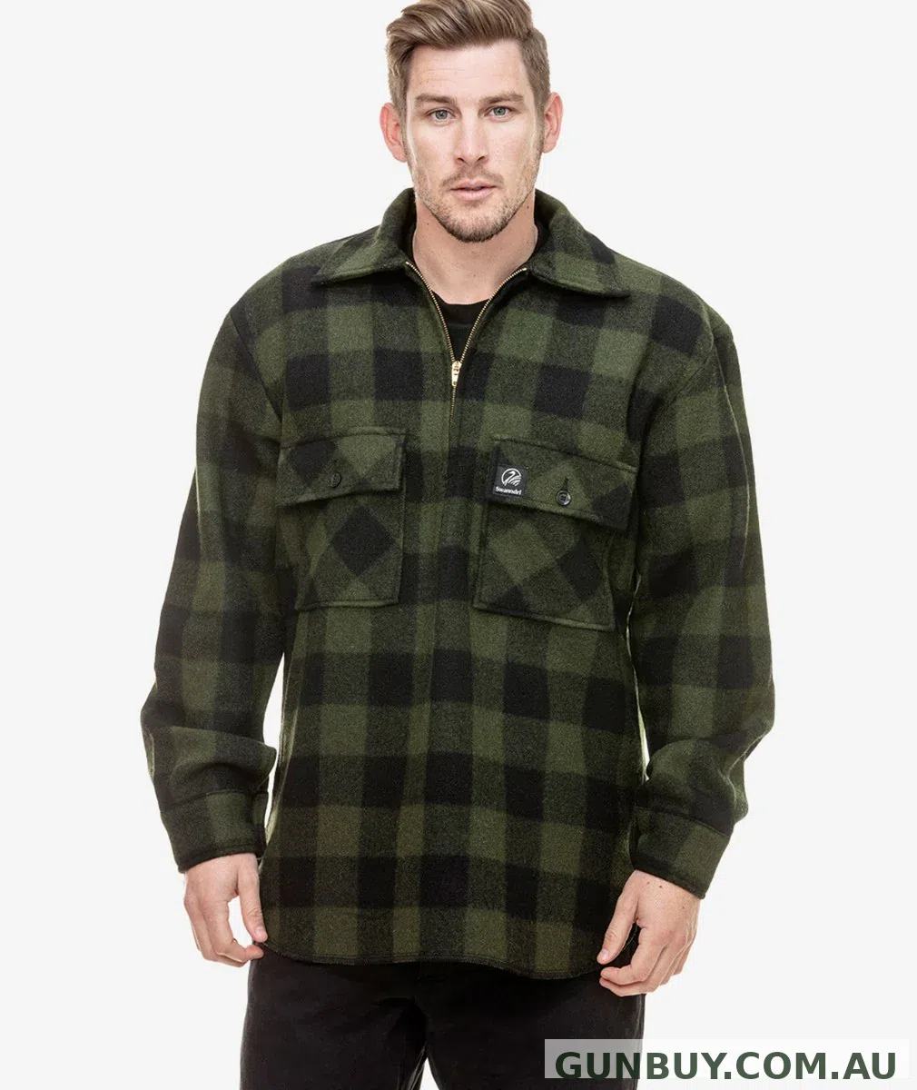 Swanndri Ranger Bush Shirt Olive/Black Check