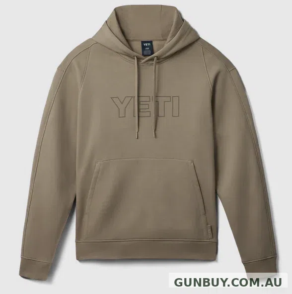 Yeti Mens Logo Fleece Hoodie Taupe