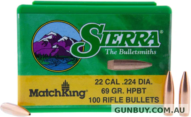 Sierra .22 69gr HPBT Projectiles 100pk