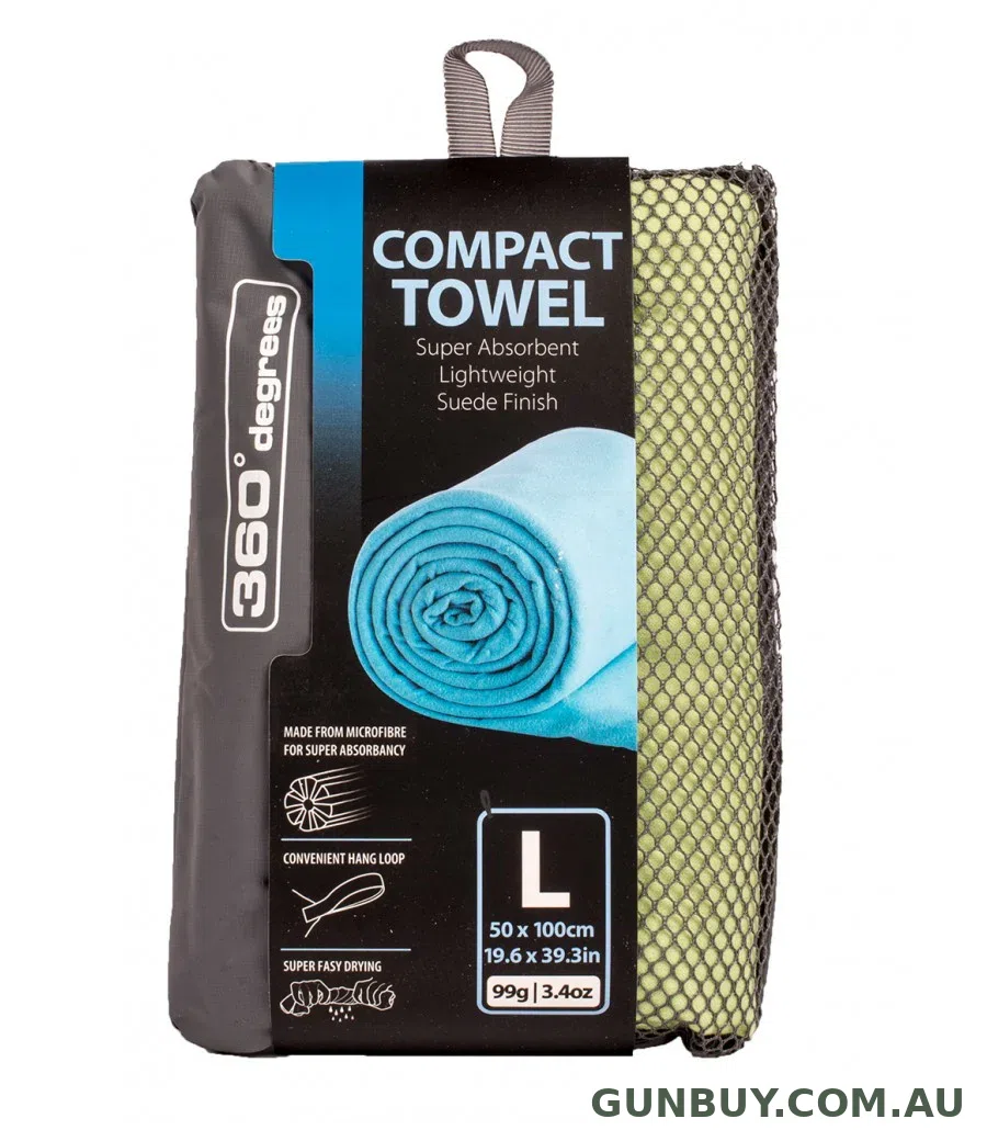 360 Degrees Compact Towel L Green