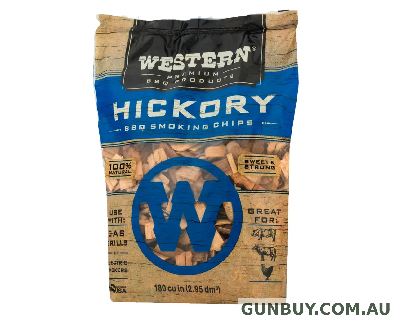 Western Hickory Wood Chips (750g)