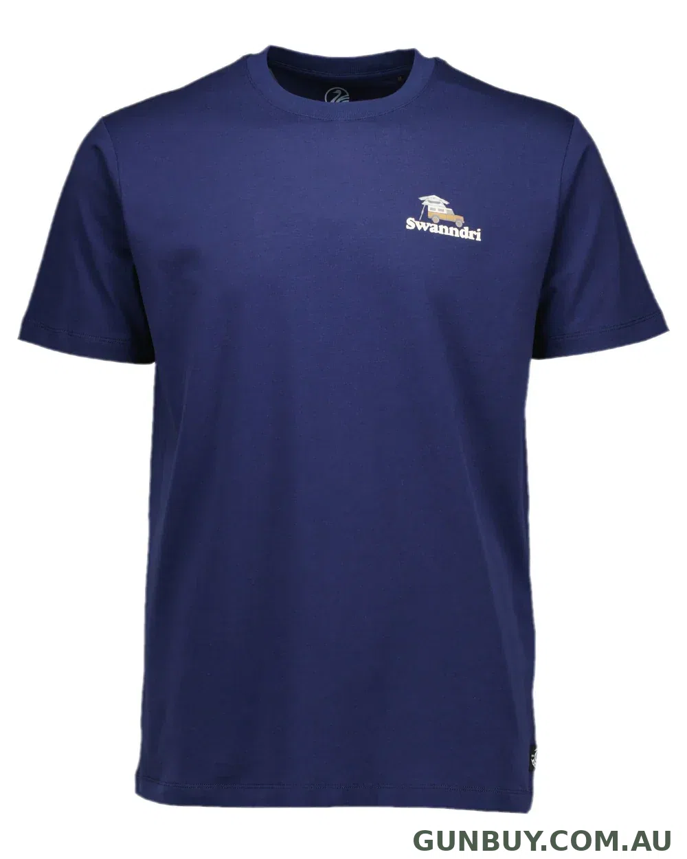 Swanndri Mens Pop Top Printed T-Shirt Navy/Light Taupe