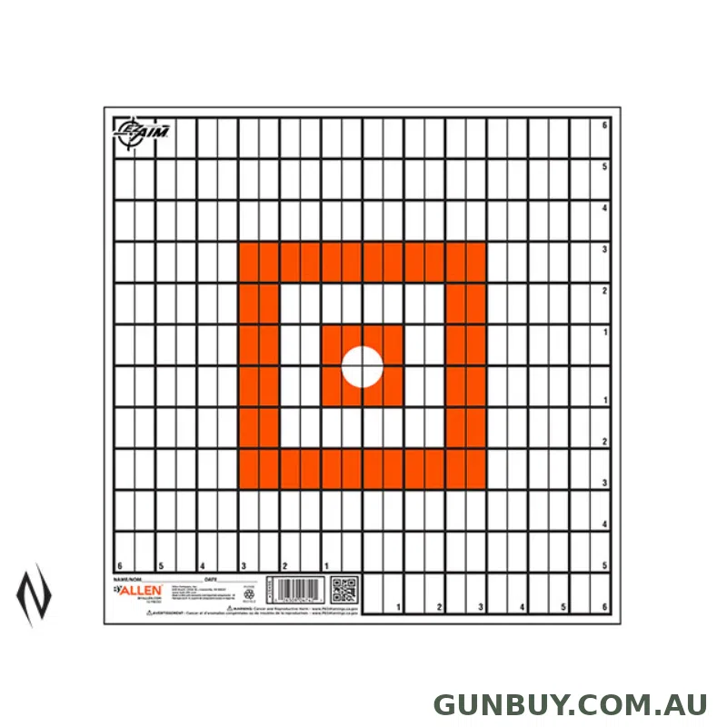 Allen EZ AIM PAPER 12"x12" GRID TARGET 12PK
