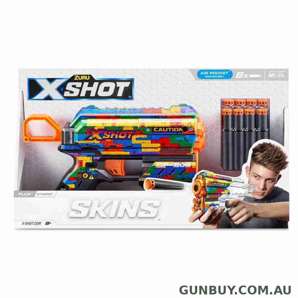 Zuru Xshot Skins Flux with 8 Darts