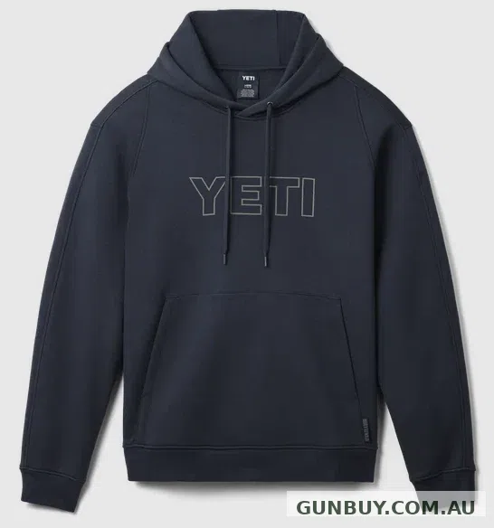 Yeti Mens Logo Fleece Hoodie Navy