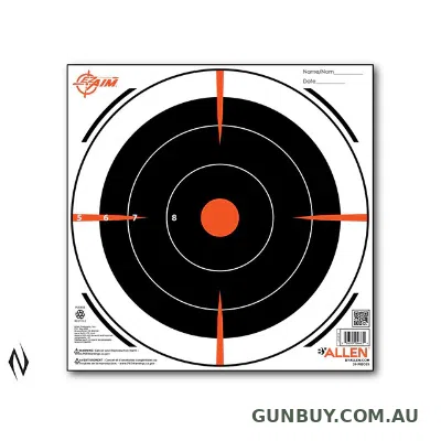 Allen EZaim Bullzeye Paper Target 8" 26pk