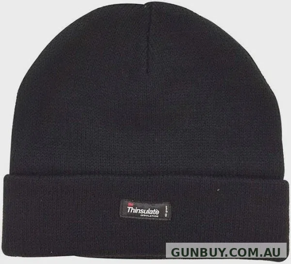 TAS Beanie wool black thinsulate lined