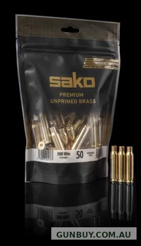 Sako Unprimed Brass 308 Win (Small Primer Pocket) 50 Pack
