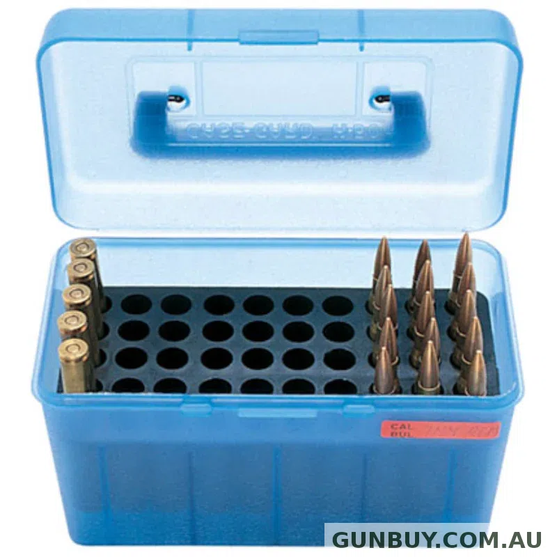 MTM DLX Rifle Box W/ Handle (Blue) H50-R-MAG
